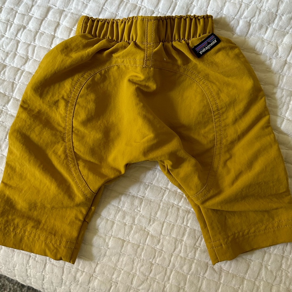Patagonia baby baggies mustard UPF pants